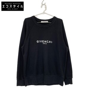 GIVENCHY ジバンシィ ブラック ロゴスウェット BM70BV306C ブラック M トップス コットン メンズ 中古