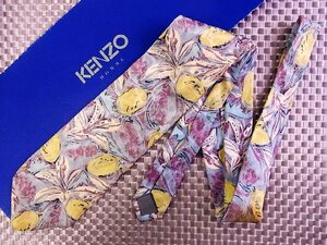 【在庫処分セール】●特売●FK1063●【KENZO】ケンゾー【葉っぱ 植物 柄】ネクタイ●