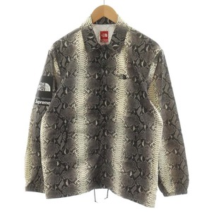 ザノースフェイス THE NORTH FACE × Supreme シュプリーム Snake Coaches Jacket ナイロン S グレー 白 NP118031