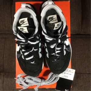 NIKE x sacai vaporwaffle black x summit white 22.5cm /US3.5 中古 送料込み