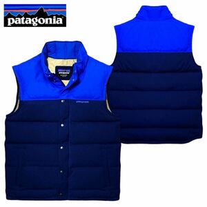 極美品 極暖! 13年製 patagonia パタゴニア BIVY DOWN VEST 極上グースダウン 比翼 ビビーダウンベスト M/L相当 青紺 27585FA13 ジャケット