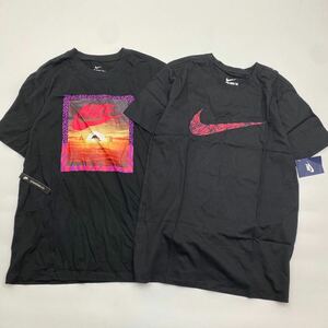 NIKE ナイキ アクアフィットTシャツ &ボタニカル スウォッシュTシャツ CT6591-010 779691-010 黒 L