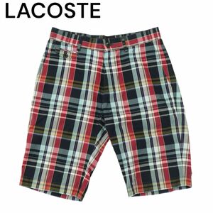 LACOSTE ラコステ 春夏 チェック★ ショート パンツ Sz.76　メンズ　A4B03484_7#P