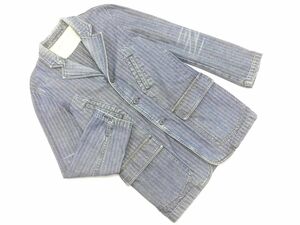 Paul Smith ポールスミス JEANS ジーンズ デニム ヘリンボーン テーラード ジャケット sizeL/青 ◇■ ☆ eib3 メンズ