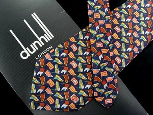 ♪今週の特売980円～♪3507♪良品【dunhill】ダンヒル【旗 フラッグ dロゴ 柄】ネクタイ♪