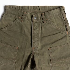 【美品】FREEWHEELERS UNION SPECIAL OVERALLS【DERRICKMAN Original Chino Cloth Dry Finish】30×32 チノクロス ペインターパンツ2403401