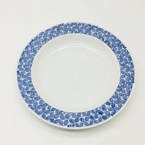 【3924】Meissen マイセン ブルーパニクル プレート 大皿 直径24㎝ 洋食器