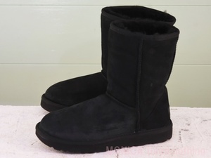 MK553◆レディース UGG ムートンブーツ 黒 ブラック 23cm