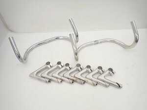 NITTO ニット - 120/100/90/80mm 競輪 ピスト用 ハンドルバーステム + ハンドル 380/390mm 2本セット NJS認定品 ∽ 6E83C-3