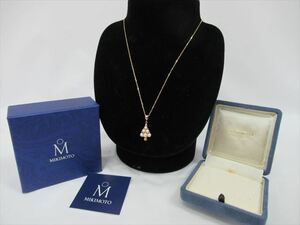 1円★【MIKIMOTO】ミキモト パール 真珠 K18 ネックレス 約4.6ｇ 貴金属 ブランド アクセサリー ジュエリー