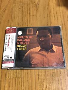 国内盤SHM-CD 帯付き マッコイ・タイナー McCOY TYNER『NIGHTS OF BALLADS & BLUES』24bit リマスター レンタル落ち 送料185円