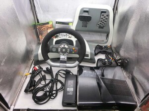 T【4に-87】【140サイズ】ゲーム機本体＋周辺機器 まとめてセット/XBOX360/ゲームソフト/通電可 ジャンク扱い/※傷 汚れ有