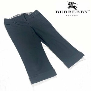 BURBERRY BLUE LABEL/バーバリーブルーレーベル クロップドパンツ ロールアップ 36 黒 ブラック ズボン