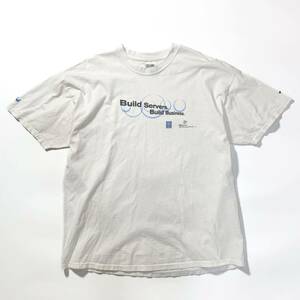 00s 03年 Microsoft Intel マイクロソフト インテル プリントt Tシャツ tee 企業 it ビンテージ アメリカ製 usa old XL Apple ホワイト 90s