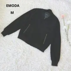 《EMODA》エモダ（M）カジュアル秋冬ブラックMA1ジャケットアウター