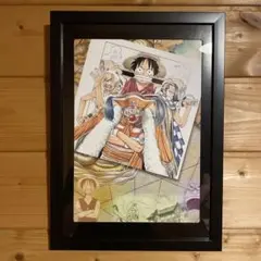 ③ワンピース　ONE PIECE  イラスト　切り抜き　フレーム有り