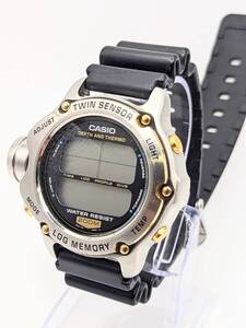 1円～　CASIO　カシオ　DEP-600 　ログメモリー　ツインセンサー　ダイブコンピューター　潜水王　ケース箱　説明書　現状品