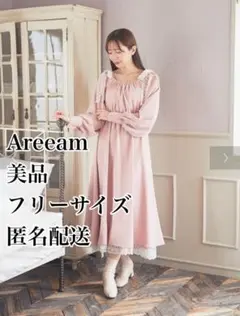 美品♡Areeam 春のトキメキが始まるワンピース ライトピンク フリーサイズ