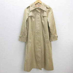 k■90sレトロ■アクアスキュータム/Aquascutum トレンチコート/ベージュ/LADIES■33【中古】