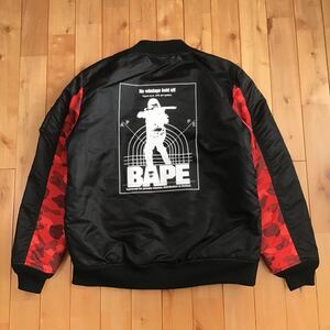 ★2XL★ BAPE HUNTING MA-1 Bomber Jacket a bathing ape エイプ ベイプ アベイシングエイプ ジャケット red camo 迷彩 XXL i805