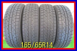 ■中古タイヤ■　165/65R14 79Q TOYO OBSERVE GARIT GIZ エブリイ トール キューブ デミオ等 冬タイヤ スタッドレス 激安　送料無料 B739