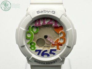 AK0604819　▽ CASIO カシオ Baby-G ベビージー BGA-131 クォーツ QZ QUARTZ ホワイト ネオンダイアル デジアナ 腕時計 中古