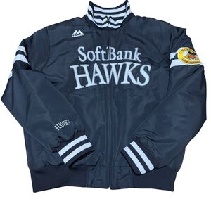 Majestic マジェスティック SoftBank Hawks グランドコート 福岡ソフトバンクホークス ジャケット スタジャン Lサイズ 1円スタート