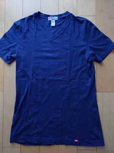 DIESEL ディーゼル ストレッチ タイト V Tシャツ ネイビー L