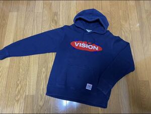 VISION★スウェットパーカー★メンズパーカー★トレーナー★Mサイズ★ネイビー