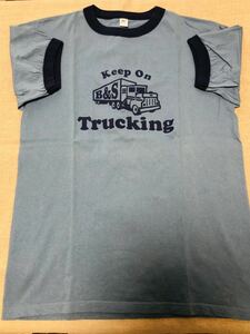 美品★belle & sebastian★ベルアンドセバスチャン★keep on trucking★バンドTシャツ★ブルー★Mサイズ★USA製★UKインディー