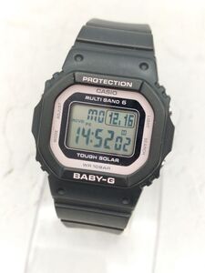 U393 1円～ 稼動品 カシオ CASIO ベビージー BABY-G BGD-5650 マルチバンド6 タフソーラー デジタル 腕時計 黒 ブラック レディーズ