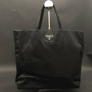 ER1026-8-4 プラダ PRADA トートバッグ ハンドバッグ 三角プレート ナイロン 黒 ブラック 白タグ有 60サイズ