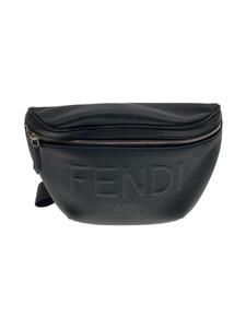 FENDI◆ウエストバッグ/レザー/BLK/7VA562