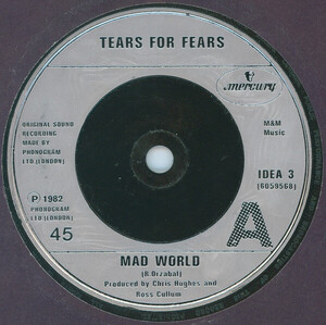 英7 Tears For Fears Mad World IDEA3 Mercury, Mercury /00080