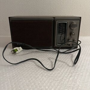 【 1977年発売 卓上 ラジオ 】 SONY ソニー 木目調 ビンテージ キャビネット FM / AM ラジオ インテリア ジャンク ■ 和103 三