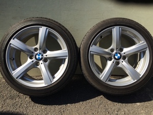 BMW Z4純正アルミ 6785240 8J +29 5H120 225/45R17バリ山ランフラットタイヤブリヂストンポテンザ RE050a I★ RFT F20 F22 F30 E90 E87 Z3