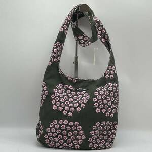 ★BN3992-2□marimekko マリメッコ PUKETTI プケッティ コットン ショルダーバッグ グレー×ピンク 042273