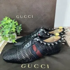 ほぼ新品✨ GUCCI グッチ 28 ローファー スタッズ シェリーライン 黒