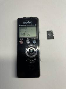 SANYO ICレコーダー ICR-S003M(K) (ブラック) 通電のみ確認