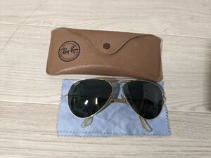 【M218】 Ray-Ban 58□14 レイバン B＆L サングラス ゴールド USA アメリカ ケース付き