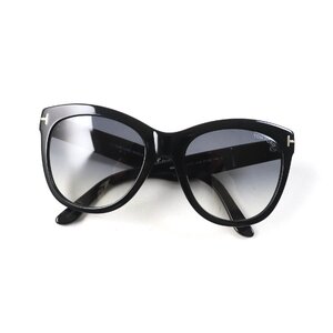 美品★TOM FORD トムフォード TF870-F Wallace アジアンフィット サングラス アイウェア ブラック 57□20 140 ケース付 伊製 レディース