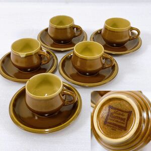 ★美品★ ノリタケ カップ&ソーサー 5客セット Noritake FOLKSTONE フォークストーン コーヒーカップ