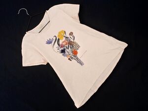 ネコポスOK ZARA Girls ザラガールズ プリント Tシャツ size11/12（152ｃｍ）/ピンク ■◆ ☆ ehc3 子供服