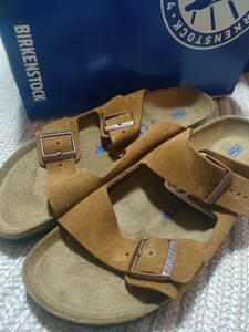 新品 BIRKENSTOCK ビルケンシュトック ARIZONA アリゾナ スエード レザー 28cm 43 Mink ミンク ブラウン サンダル 正規品 レザー ドイツ製