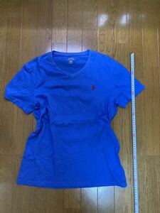 POLO LAUREN RALPH！ブルーTシャツ・サイズM