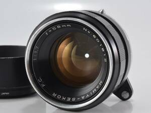 [良品]Mamiya (マミヤ) SEKOR F.C. 58mm F1.7 エキザクタマウント (53826)