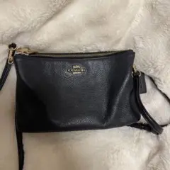 COACH 黒 レザー ショルダーバッグ