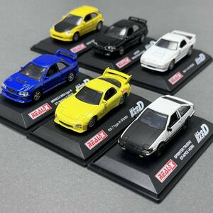 REAL-X 頭文字D ダイキャスト ミニカーコレクション AE86 GC8 FD3S DC3S CE9A EK9 6台 セット まとめ リアル-X イニシャルD イニD 