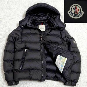 数回使用 M モンクレール ヒマレイ ダウンジャケット 黒 ワッペン ロゴ パッチ MONCLER HYMALAY アウター ブラック 2 フード アニメタグ