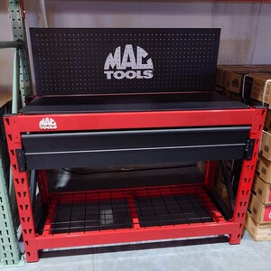 MACTOOLS マックツール　ペグボード付きワークベンチラック　引き出し付き作業台！工具箱